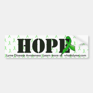 Hopp och Lyme-sjukdom medvetenhet band Bildekal