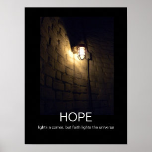 Hopp- och trodemotivationalaffisch poster