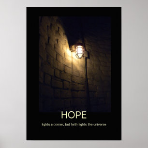 Hopp- och trodemotivationalaffisch poster