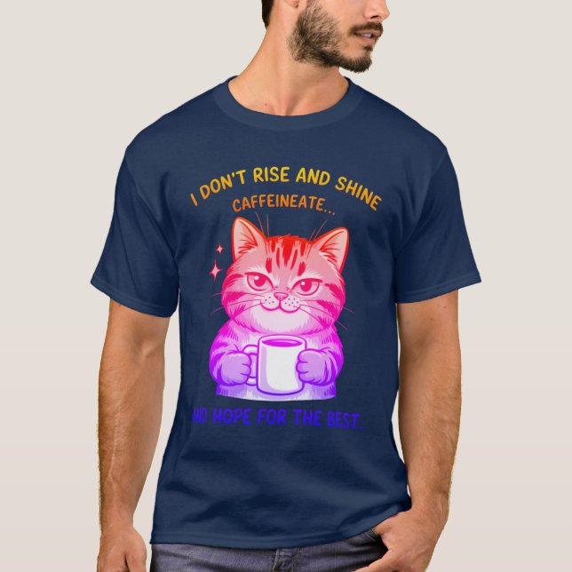Hopp Om Bästa Katt Humor T Shirt (Framsida)