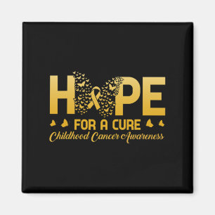 Hopp Om Ett Botemedel Barncancer Medvetenhet Fjäri Magnet