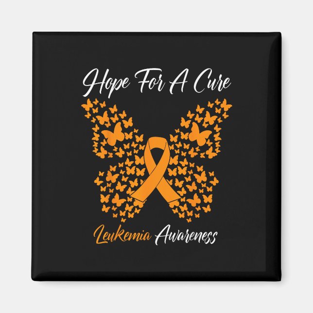 Hopp Om Ett Botemedel Fjäril Leukemi Blodcancer Me Magnet (Framsidan)