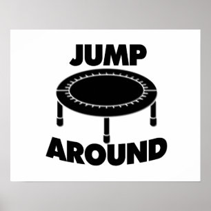 Hopp runt om trampolinen poster