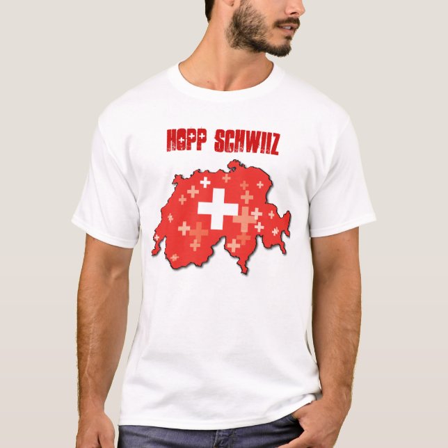 Hopp Schwiiz T Shirt (Framsida)