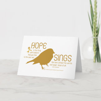 Hopp sjunger guld kort