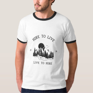 Hopp till Live Live till Hike Hiking T Shirt