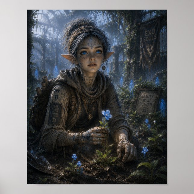 Hopp / Trädgårdsmästare / Ruiner av Botaniska Träd Poster (Framsidan)