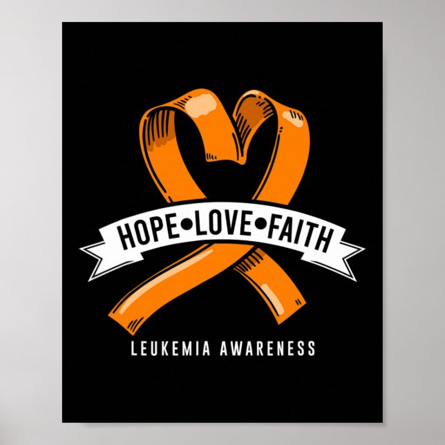 Hopp Tro Kärlek Leukemi Blodcancer Medvetenhet Ch Poster (Framsidan)