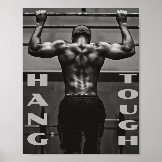 Hopp Tuff Muscle Man Workout Gym Poster (Framsidan)