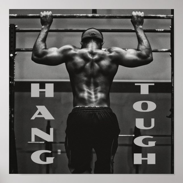 Hopp Tuff Muscle Man Workout Gym Poster (Framsidan)