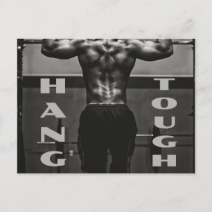 Hopp Tuff Muscle Man Workout Gym Vykort