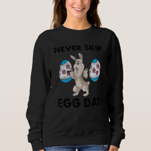 Hoppa aldrig över äggdagskorpans viktande deadlift t shirt