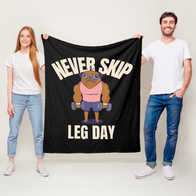 Hoppa aldrig över ben-dagen fleecefilt (På plats)