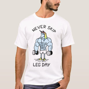 Hoppa aldrig över blydagen Fantasy Unicorn T Shirt