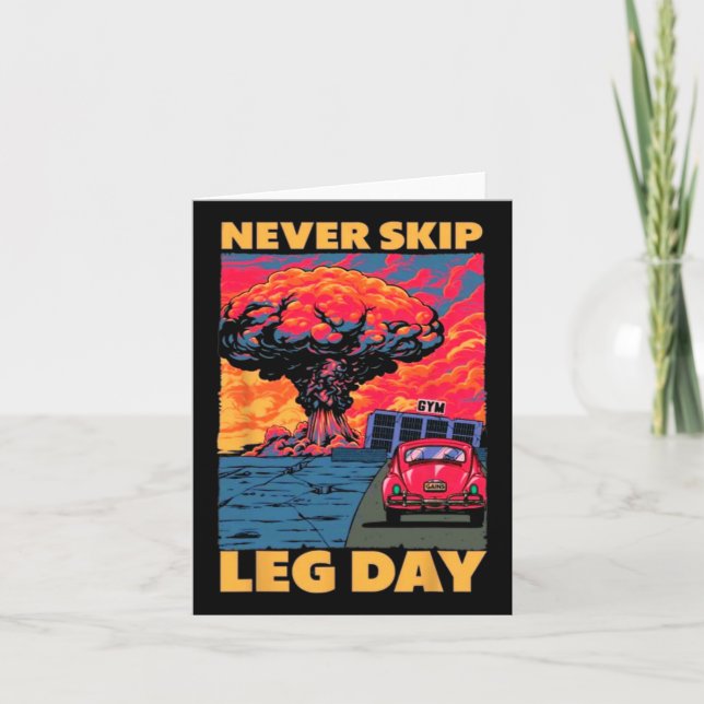 Hoppa aldrig över blydagens viktande Bodybuilding  Kort (Framsida)