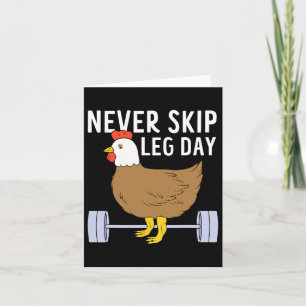 Hoppa aldrig över Leg Day Funny Gym Exercise Fitne Kort