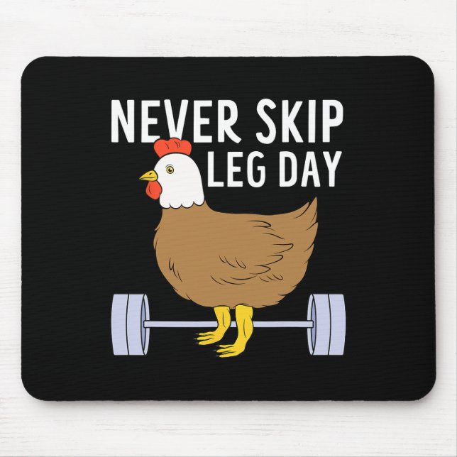 Hoppa aldrig över Leg Day Funny Gym Exercise Fitne Musmatta (Framsidan)