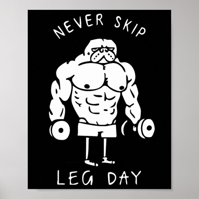 Hoppa aldrig över Leg Day Poster (Framsidan)