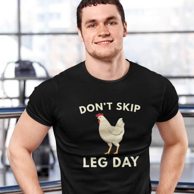 Hoppa aldrig över Leg Day T Shirt (Never Skip Leg Day T-Shirt)