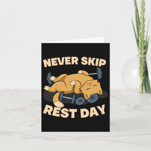 Hoppa aldrig över rep Day Cat Kitten Gym Workout B Kort