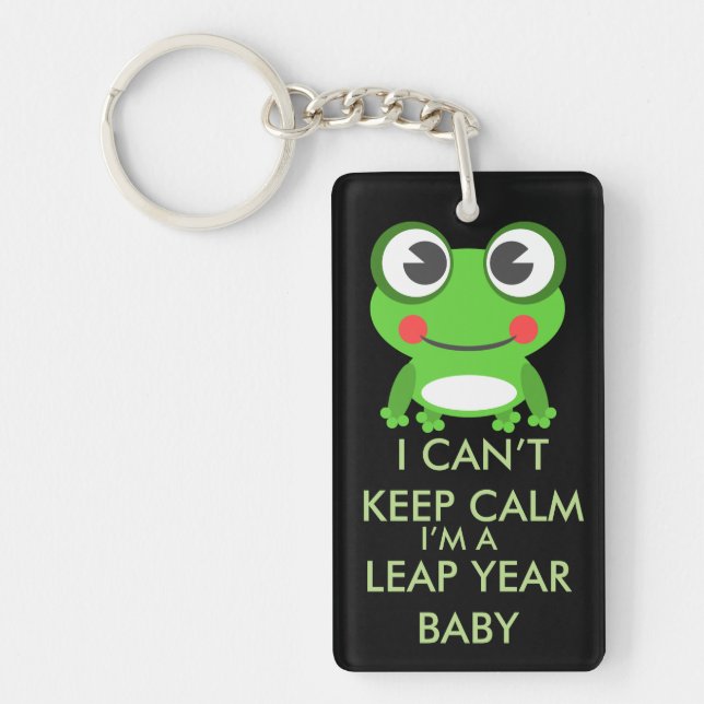 Hoppa årsskottdagbabyen Keychain (Framsidan)
