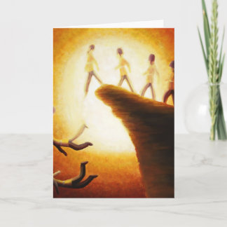 Hoppa av klippahälsningkortet kort