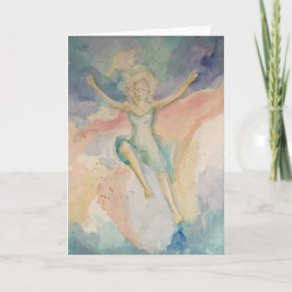 Hoppa av kort för hälsning för trokonst tomt