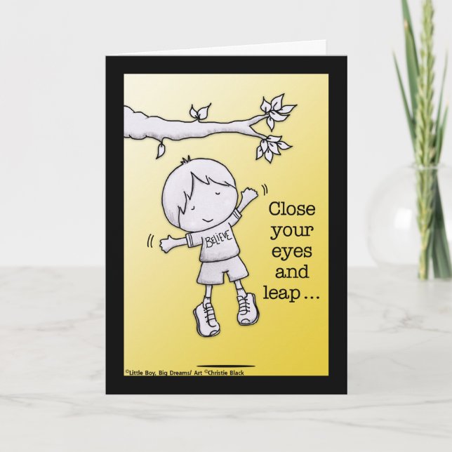 Hoppa av tro kort (Framsida)