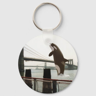 Hoppa Brooklynen överbrygga Keychain Nyckelring