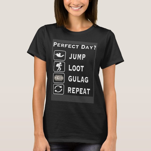 Hoppa Bytes Gulag Upprepa Raka Ur Gulag Spelande T Shirt (Framsida)