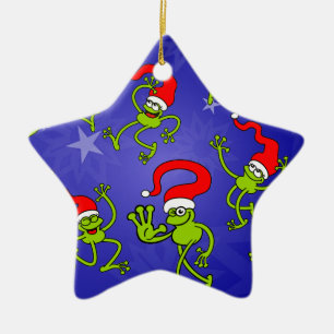 Hoppa, dans och fira för julgrodor! julgransprydnad keramik