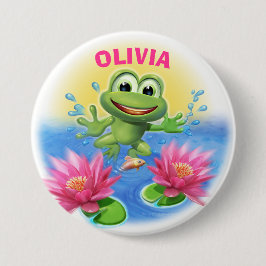 Hoppa emblem för födelsedagsfest för knapp