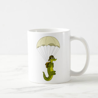 Hoppa fallskärm alligatormuggen kaffemugg