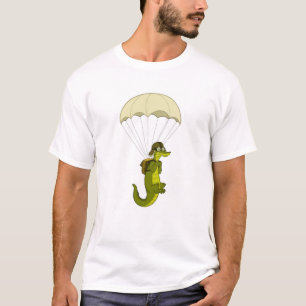 Hoppa fallskärm alligatorskjortan t shirt