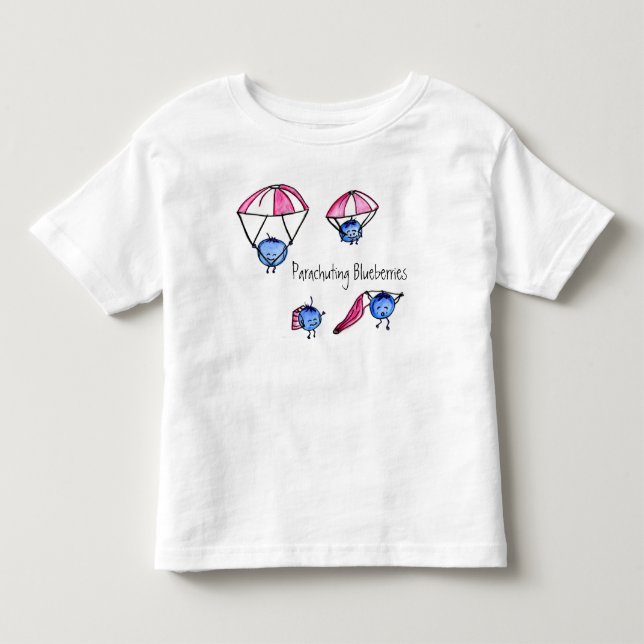 Hoppa fallskärm blåbärutslagsplatsen t-shirt (Framsida)