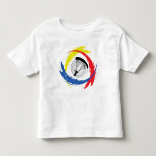 Hoppa fallskärm den Tricolor emblemen T Shirt