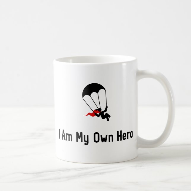 Hoppa fallskärm hjälten kaffemugg (Höger)