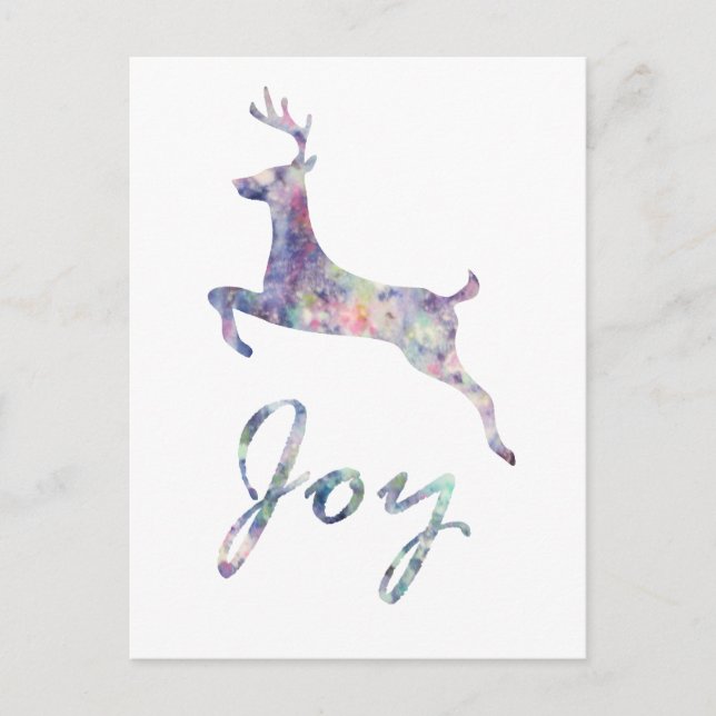 Hoppa för Joy Helgdag Hjort Art Helg Vykort (Framsida)