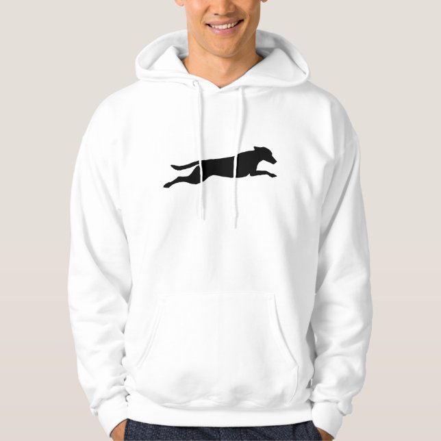 Hoppa hundsilhouetten sweatshirt (Framsida)