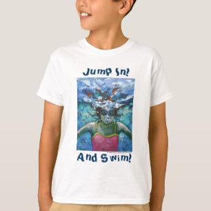 Hoppa i och simma under vattnet tee shirt