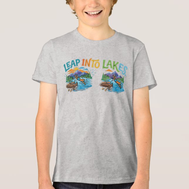 Hoppa i sjöarHoppa  T Shirt (Framsida)