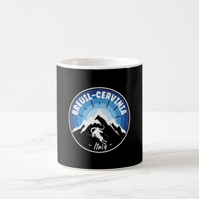 Hoppa in i Breuil-Cervinia Italien Blue Kaffemugg (Center)