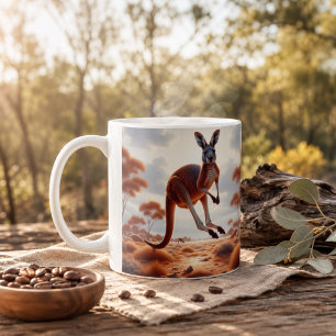 Hoppa in i din morgonkaffe med vår kängurumugg! kaffemugg