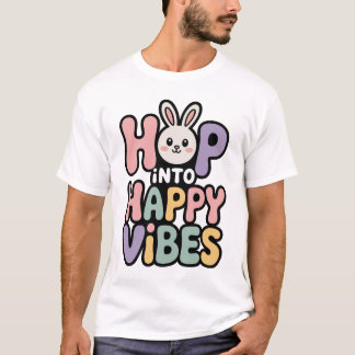 Hoppa In I Glad Påskstämning Kanin T Shirt C