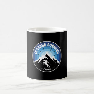 Hoppa in i Le Grand Bornand Frankrike Blue Kaffemugg