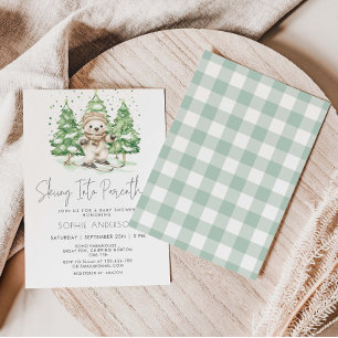 Hoppa in i Parenthood Winter Baby Shower Inbjudningar