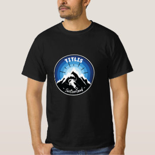 Hoppa in i Titlis Schweiz Blue T Shirt