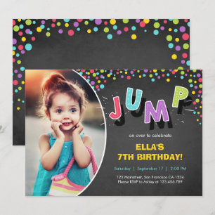 Hoppa in inbjudan Bounderhus Boung Birthday