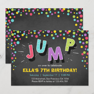 Hoppa in inbjudan Bounderhus Boung Birthday