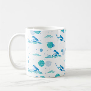 Hoppa in och simma Mönster Art Kaffemugg